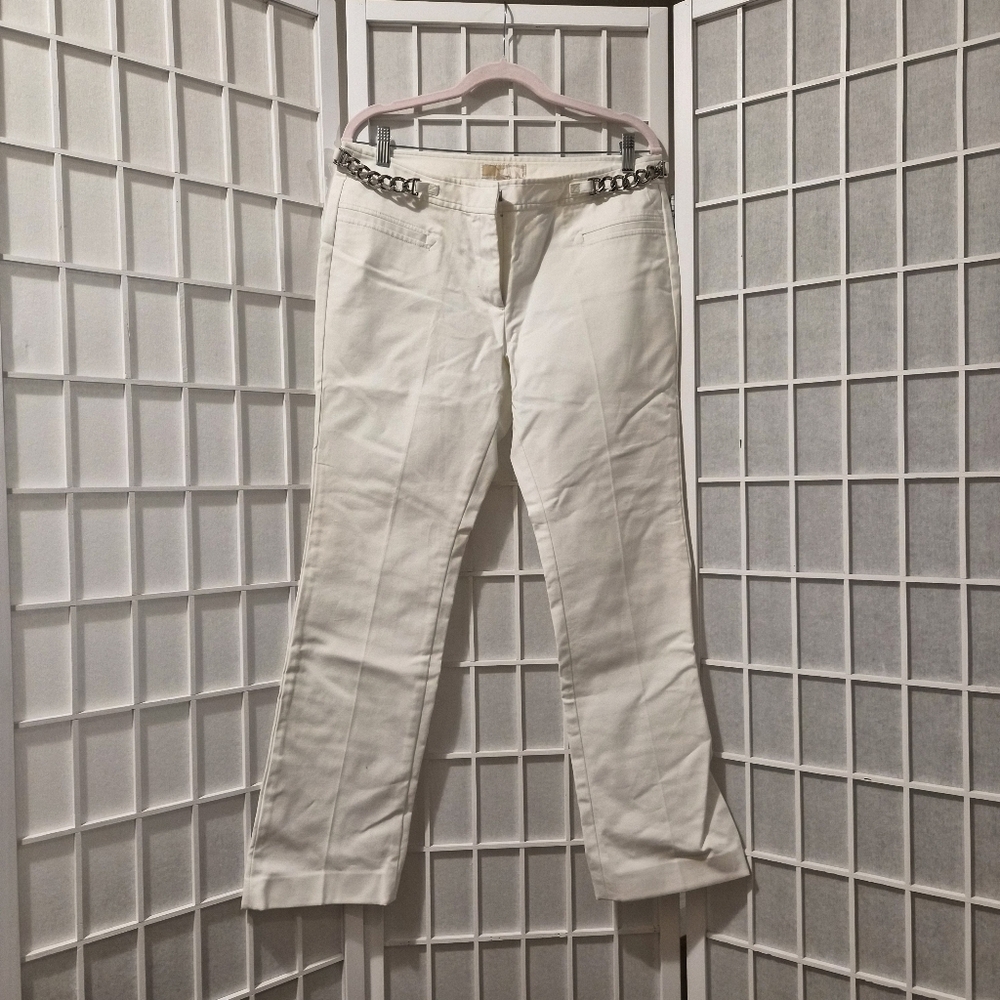 Michael Kors White Dress Pants Stright Sz 12